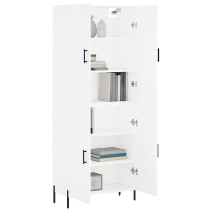 Highboard White 69.5x34x180 cm Engineered Wood