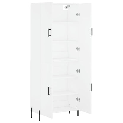 Highboard White 69.5x34x180 cm Engineered Wood