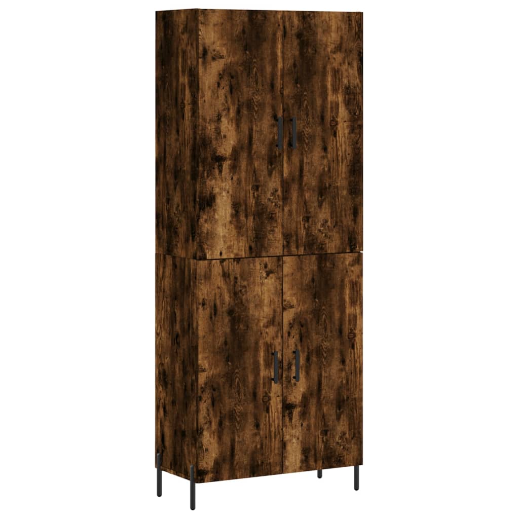 Highboard Smoked Oak 69,5x34x180 cm Engineered Wood