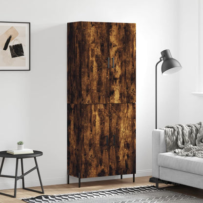 Highboard Smoked Oak 69,5x34x180 cm Engineered Wood