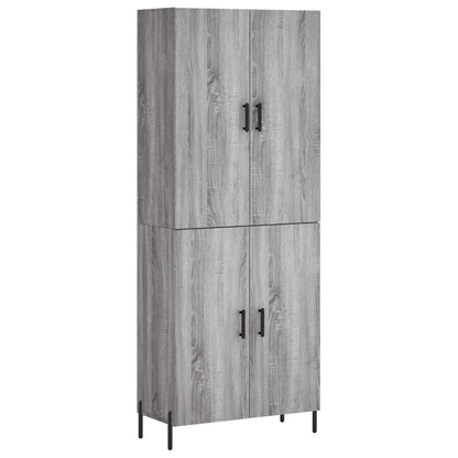 Highboard Grey Sonoma 69.5x34x180 cm Engineered Wood