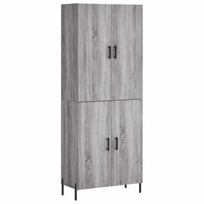 Highboard Grey Sonoma 69,5x34x180 cm Engineered Wood