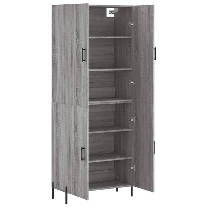 Highboard Grey Sonoma 69.5x34x180 cm Engineered Wood