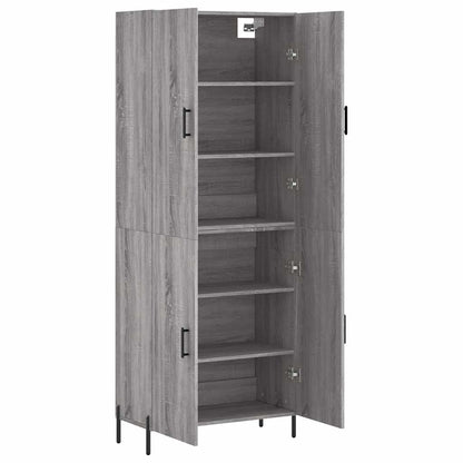 Highboard Grey Sonoma 69,5x34x180 cm Engineered Wood