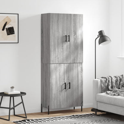 Highboard Grey Sonoma 69.5x34x180 cm Engineered Wood