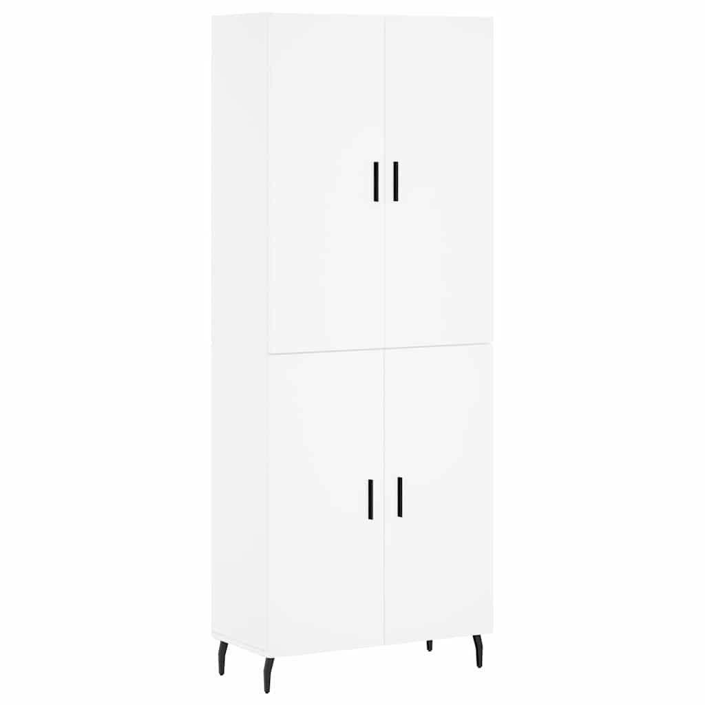 Highboard White 69,5x34x180 cm Engineered Wood