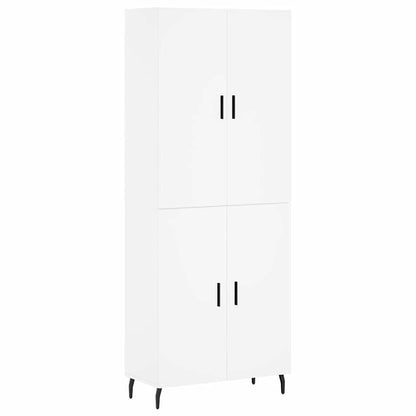Highboard White 69,5x34x180 cm Engineered Wood