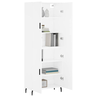 Highboard White 69.5x34x180 cm Engineered Wood