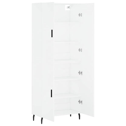 Highboard White 69.5x34x180 cm Engineered Wood