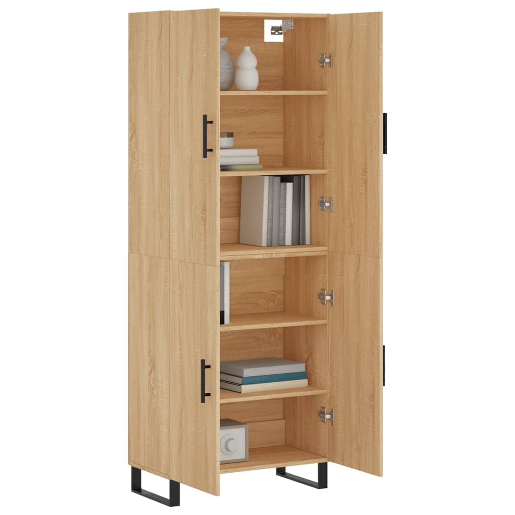 Highboard Sonoma Oak 69.5x34x180 cm Engineered Wood