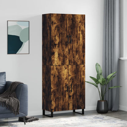 Highboard Smoked Oak 69.5x34x180 cm Engineered Wood