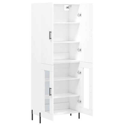 Highboard White 69,5x34x180 cm Engineered Wood
