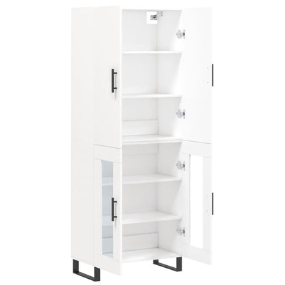 Highboard White 69,5x34x180 cm Engineered Wood