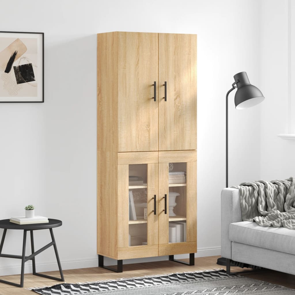 Highboard Sonoma Oak 69,5x34x180 cm Engineered Wood