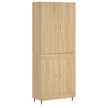 Highboard Sonoma Oak 69.5x34x180 cm Engineered Wood
