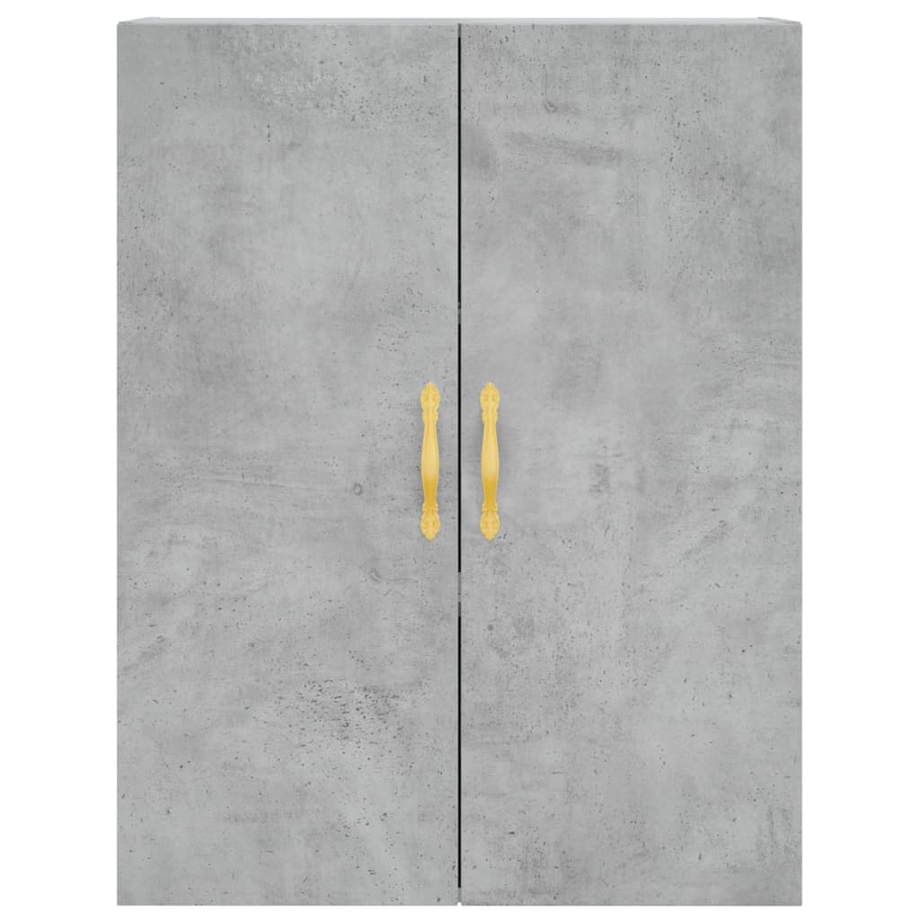 Highboard Concrete Grey 69.5x34x180 cm Engineered Wood