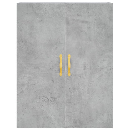 Highboard Concrete Grey 69.5x34x180 cm Engineered Wood