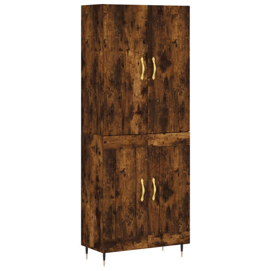 Highboard Smoked Oak 69,5x34x180 cm Engineered Wood