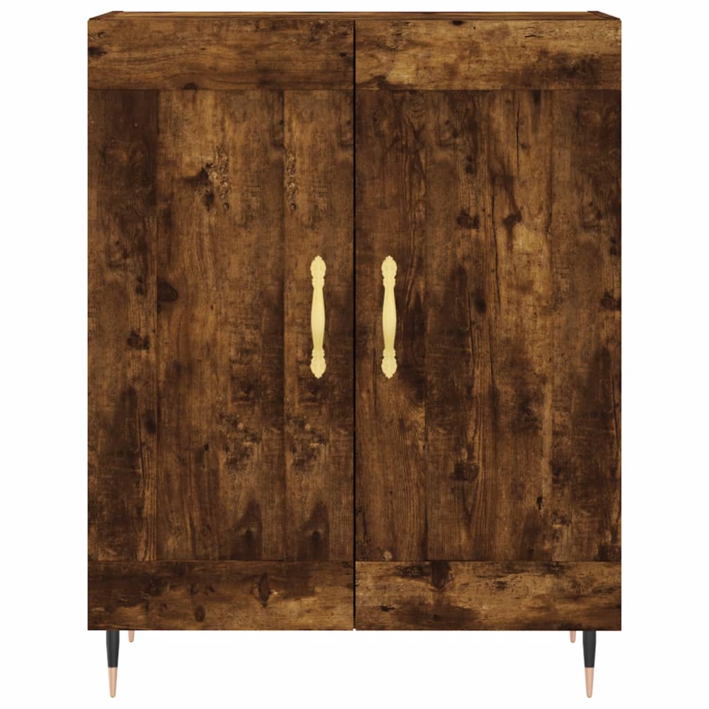 Highboard Smoked Oak 69.5x34x180 cm Engineered Wood
