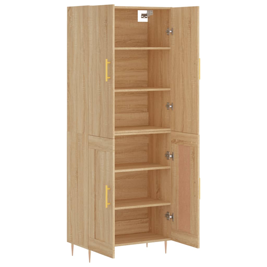 Highboard Sonoma Oak 69,5x34x180 cm Engineered Wood