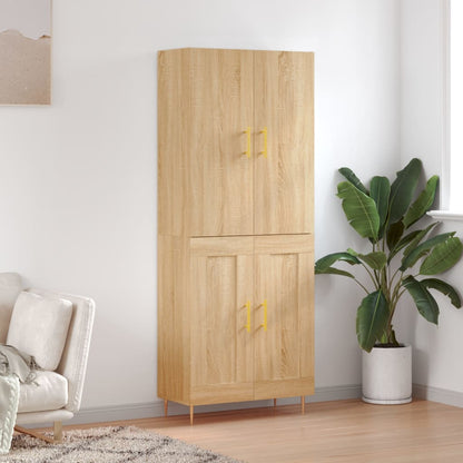 Highboard Sonoma Oak 69,5x34x180 cm Engineered Wood