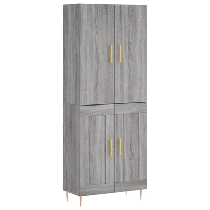 Highboard Grey Sonoma 69,5x34x180 cm Engineered Wood