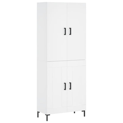 Highboard White 69,5x34x180 cm Engineered Wood