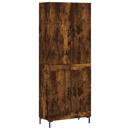 Highboard Smoked Oak 69,5x34x180 cm Engineered Wood
