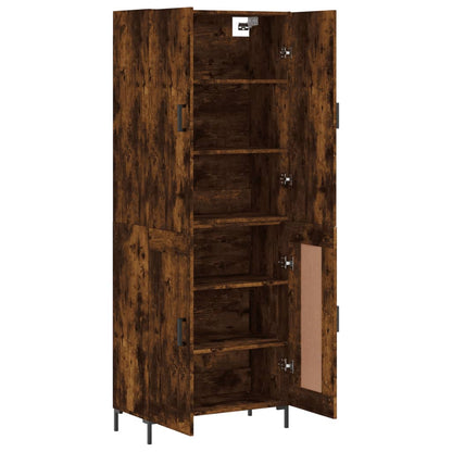 Highboard Smoked Oak 69,5x34x180 cm Engineered Wood