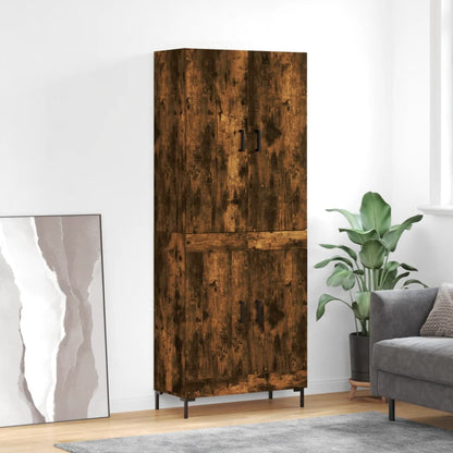 Highboard Smoked Oak 69,5x34x180 cm Engineered Wood