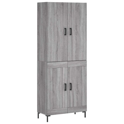 Highboard Grey Sonoma 69.5x34x180 cm Engineered Wood