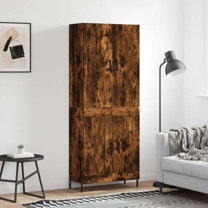 Highboard Smoked Oak 69.5x34x180 cm Engineered Wood