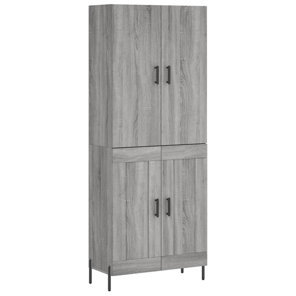 Highboard Grey Sonoma 69.5x34x180 cm Engineered Wood