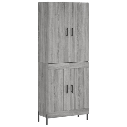Highboard Grey Sonoma 69.5x34x180 cm Engineered Wood
