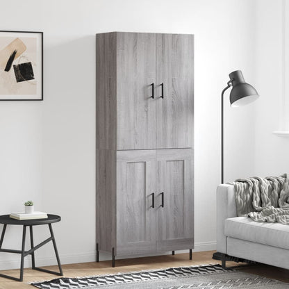 Highboard Grey Sonoma 69,5x34x180 cm Engineered Wood