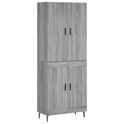 Highboard Grey Sonoma 69.5x34x180 cm Engineered Wood