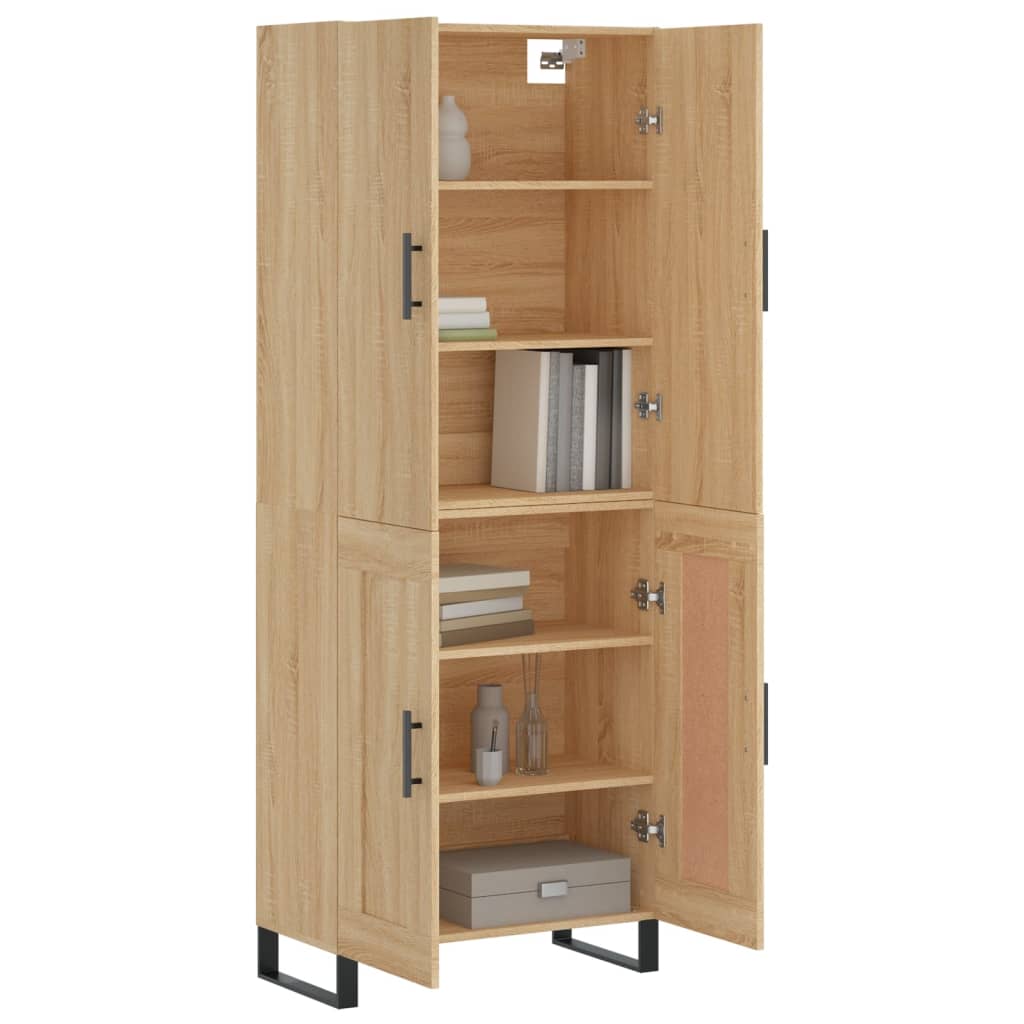Highboard Sonoma Oak 69,5x34x180 cm Engineered Wood