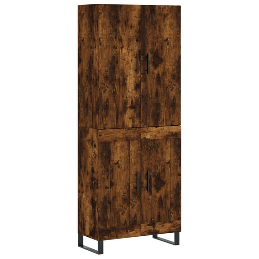 Highboard Smoked Oak 69,5x34x180 cm Engineered Wood
