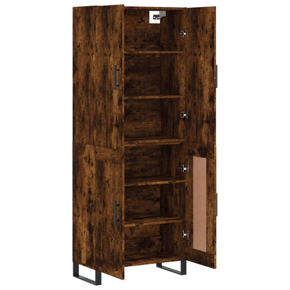 Highboard Smoked Oak 69,5x34x180 cm Engineered Wood