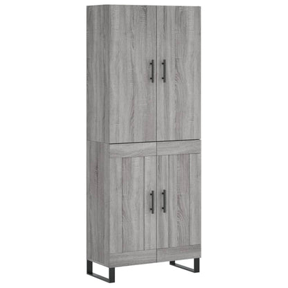 Highboard Grey Sonoma 69.5x34x180 cm Engineered Wood
