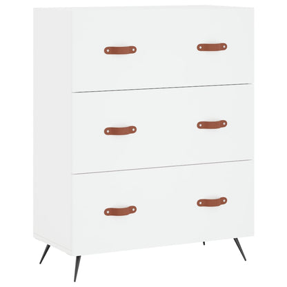 Highboard White 69.5x34x180 cm Engineered Wood
