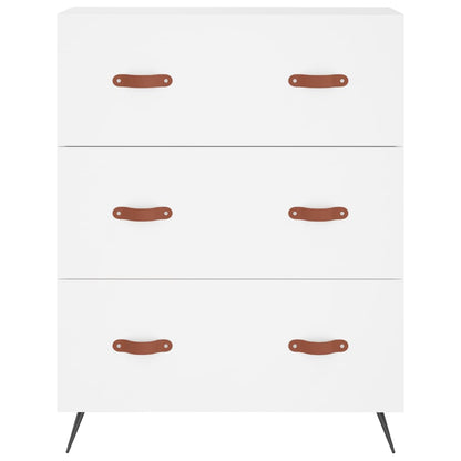 Highboard White 69.5x34x180 cm Engineered Wood
