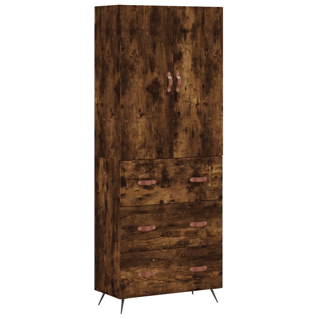 Highboard Smoked Oak 69.5x34x180 cm Engineered Wood