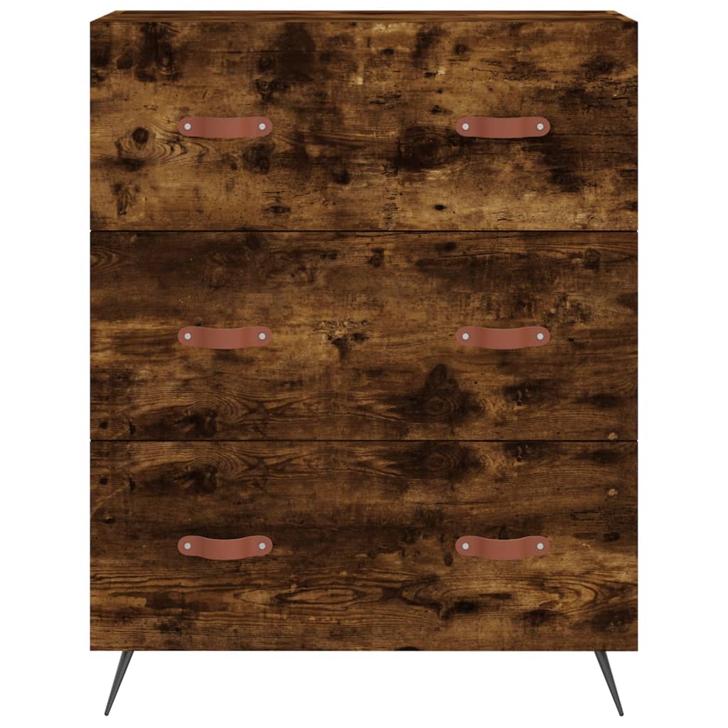 Highboard Smoked Oak 69.5x34x180 cm Engineered Wood