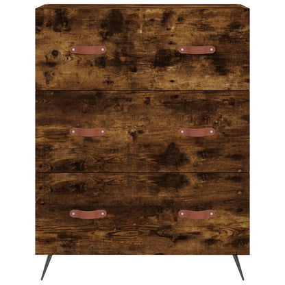 Highboard Smoked Oak 69.5x34x180 cm Engineered Wood