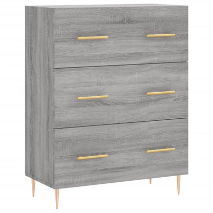 Highboard Grey Sonoma 69.5x34x180 cm Engineered Wood