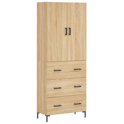 Highboard Sonoma Oak 69.5x34x180 cm Engineered Wood