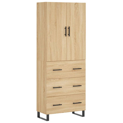 Highboard Sonoma Oak 69,5x34x180 cm Engineered Wood