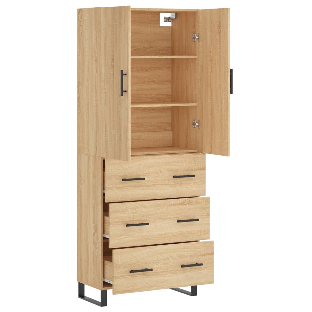 Highboard Sonoma Oak 69,5x34x180 cm Engineered Wood