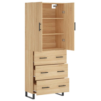 Highboard Sonoma Oak 69,5x34x180 cm Engineered Wood